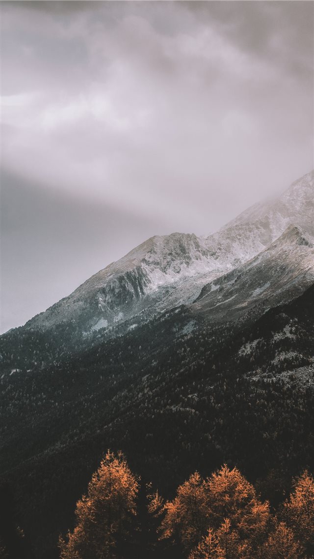 mountain covered by snow during daytime iPhone 8 wallpaper 