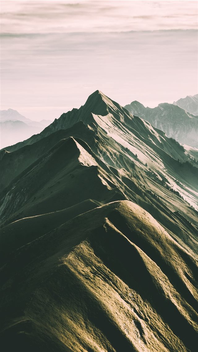 aerial photography of grey and brown mountain iPhone 8 wallpaper 