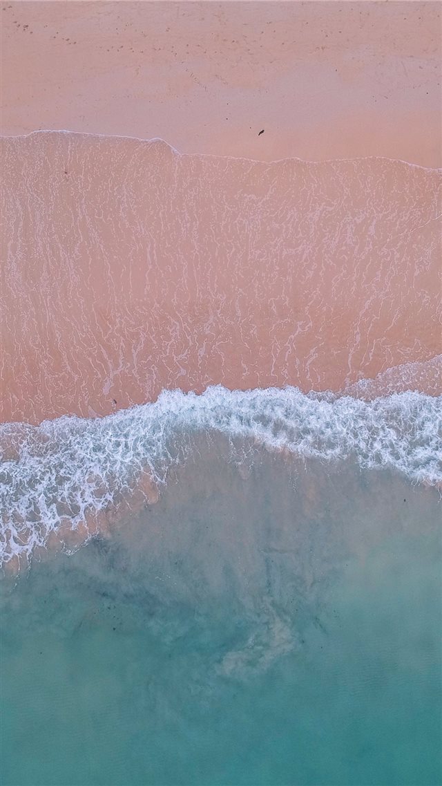 blue ocean waves on shore iPhone 8 wallpaper 