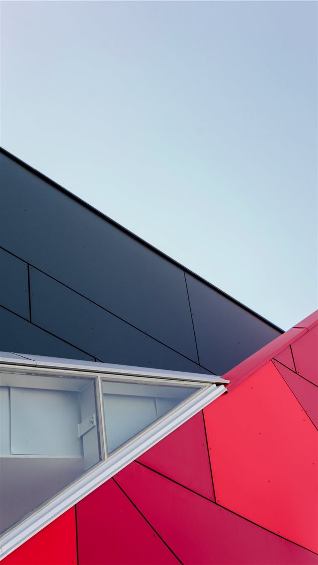 closeup photo of black and red building iPhone 8 wallpaper 