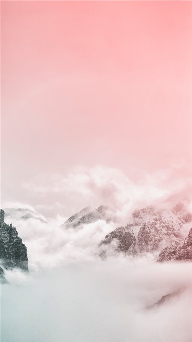clouds and mountain iPhone 8 wallpaper 