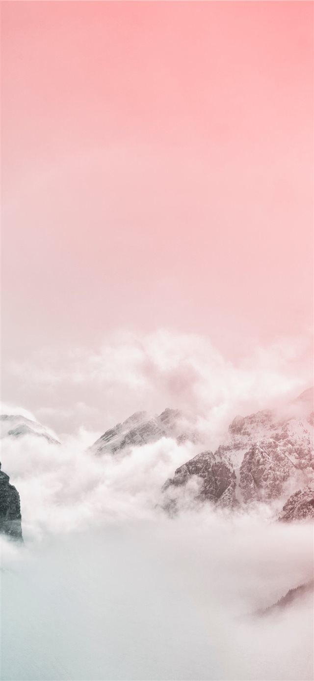 clouds and mountain iPhone X wallpaper 