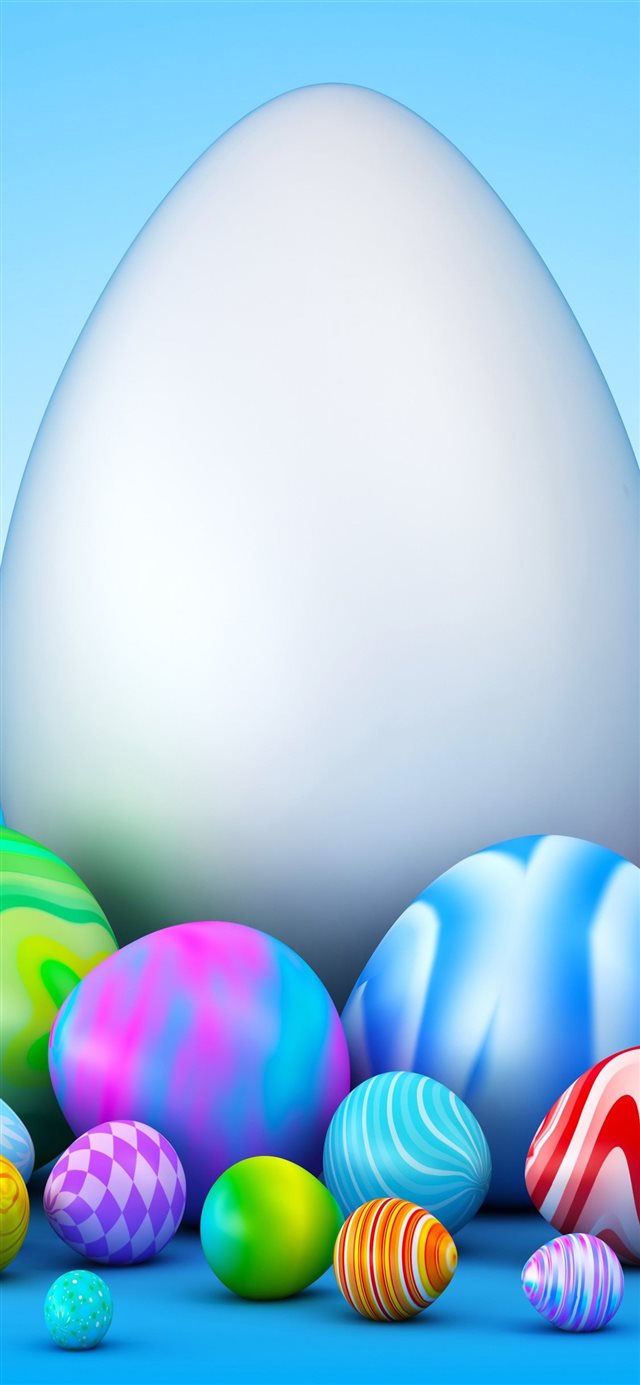 Colorful Easter eggs creative 1125x2436 wallpaper ... iPhone X wallpaper 