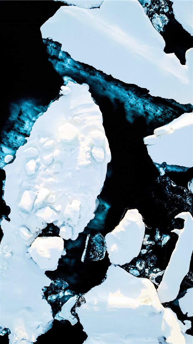icebergs top view iPhone SE wallpaper 