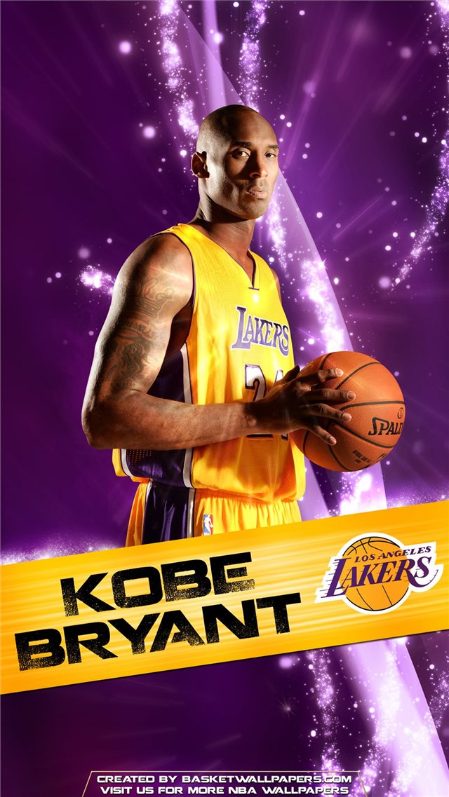 Kobe Bryant Los Angeles Lakers 2016 Mobile Wallpap... iPhone SE wallpaper 