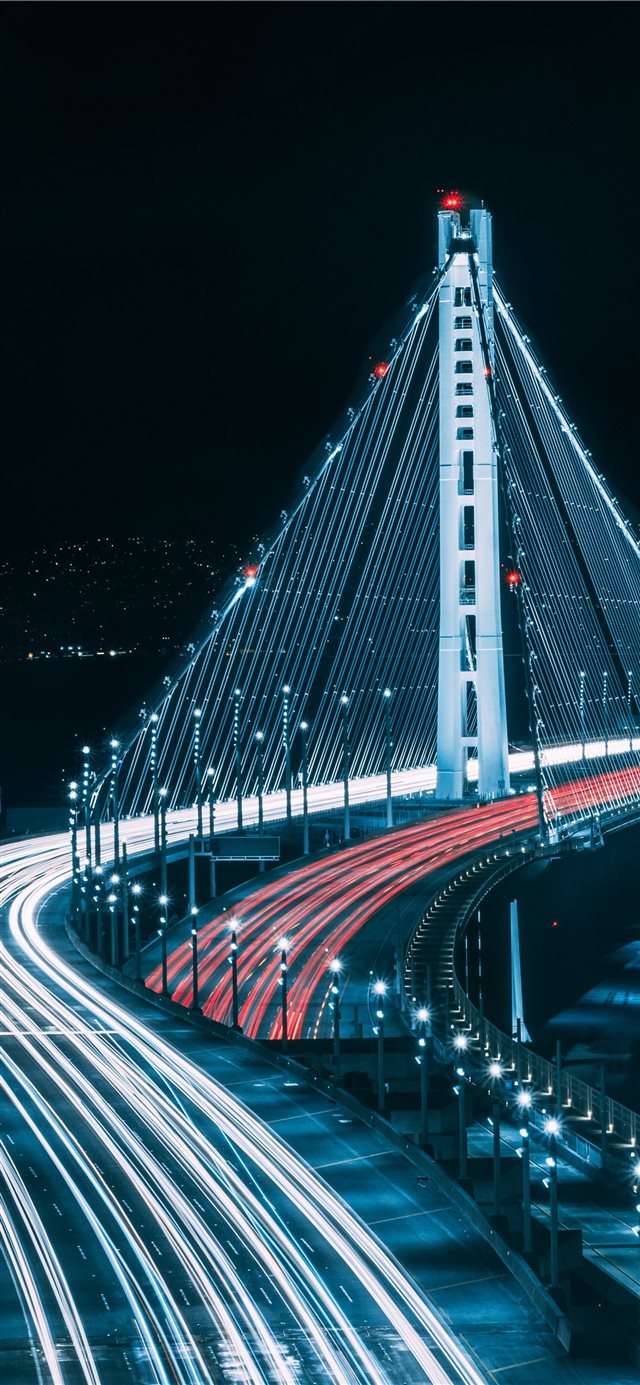 San Francisco bridge during night time iPhone 11 wallpaper 