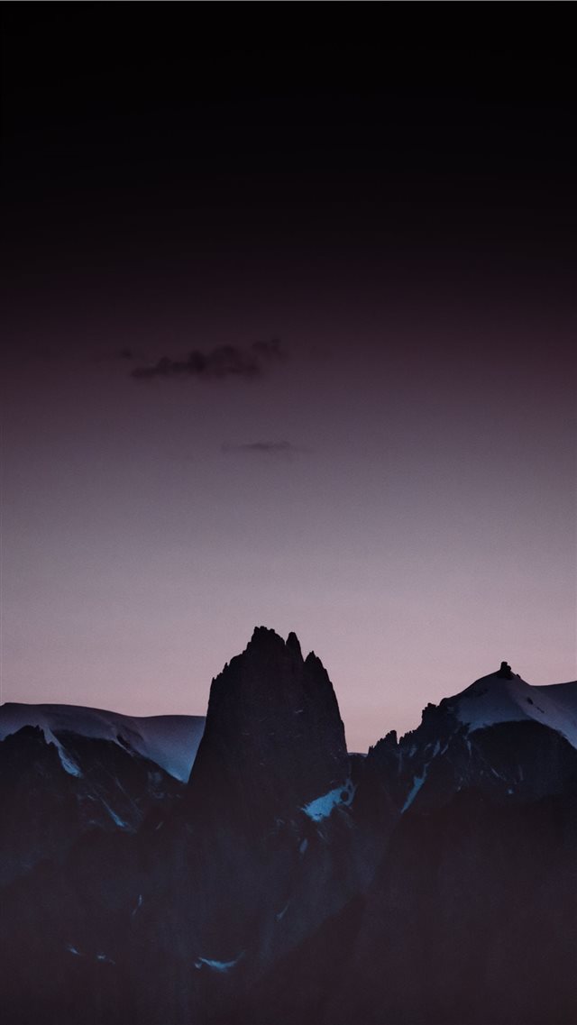 silhouette of mountain during golden hour iPhone 8 wallpaper 