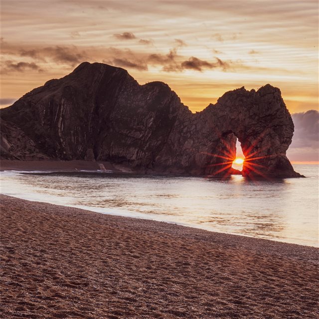 sunrise and sunset coast 4k iPad Air wallpaper 