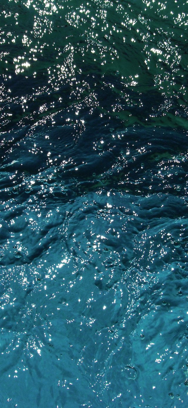 vi43 water wave blue texture ocean pattern iPhone 11 wallpaper 