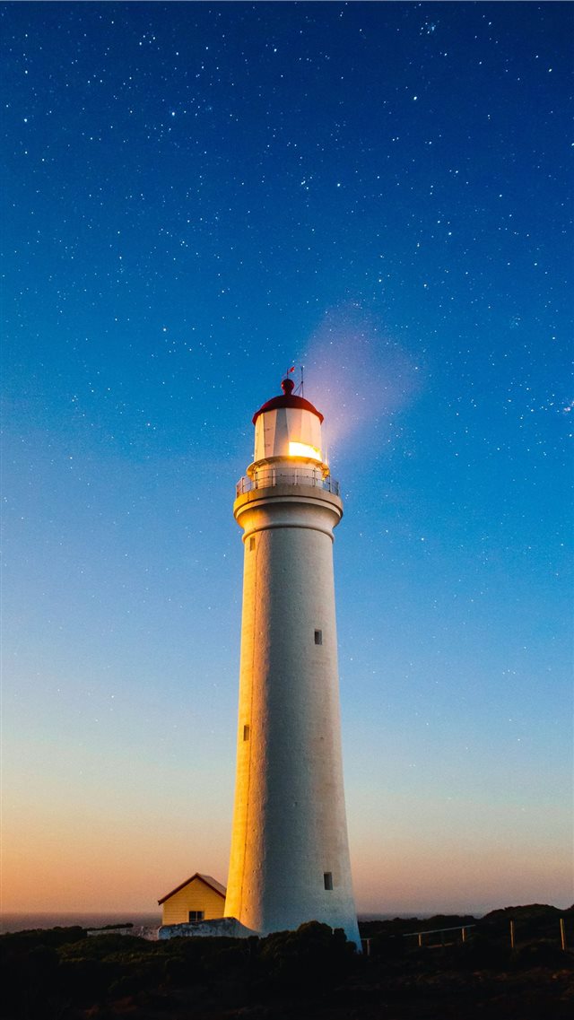 white concrete lighthouse iPhone 8 wallpaper 
