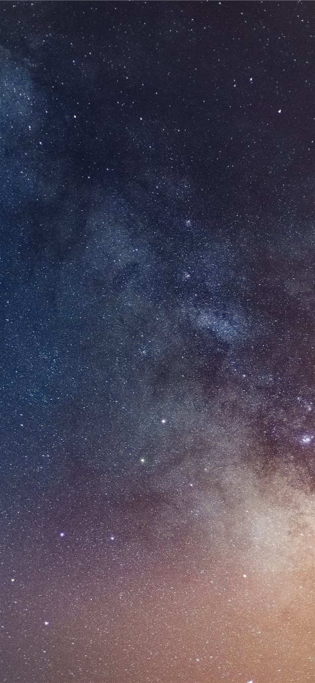 blue and orange starry night sky iPhone X wallpaper 