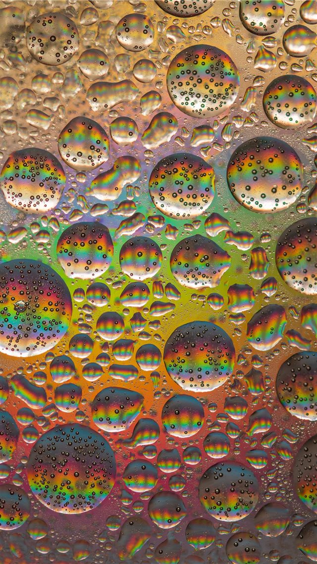 blue green and yellow bubbles iPhone SE wallpaper 