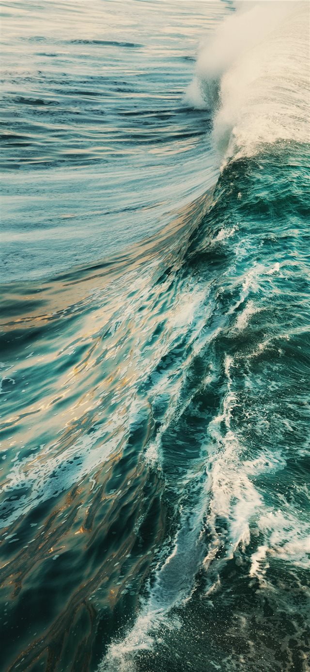 blue ocean waves during daytime iPhone X wallpaper 