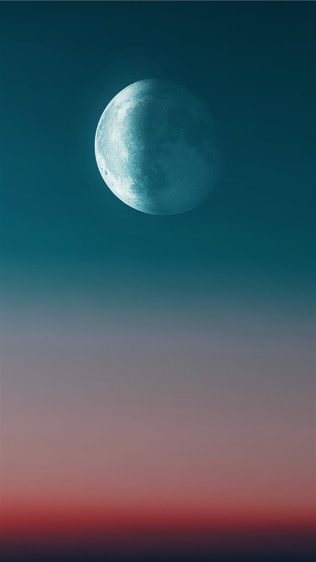 full moon during day iPhone 8 wallpaper 