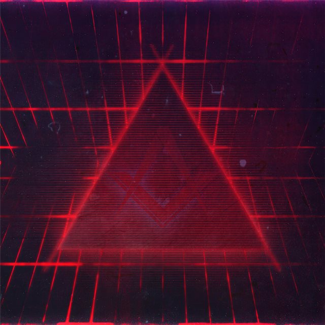 geometry red triangle 4k iPad wallpaper 