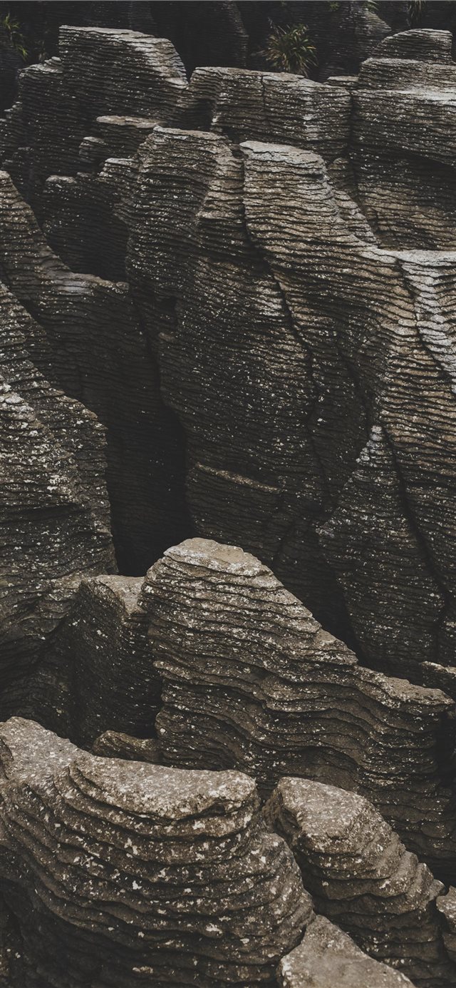 gray rock formation iPhone X wallpaper 