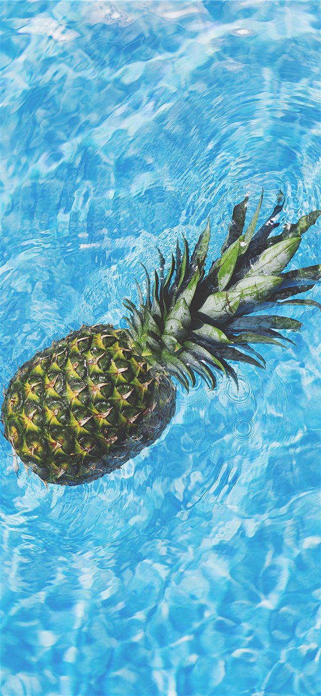 pineapple in water iPhone X wallpaper 
