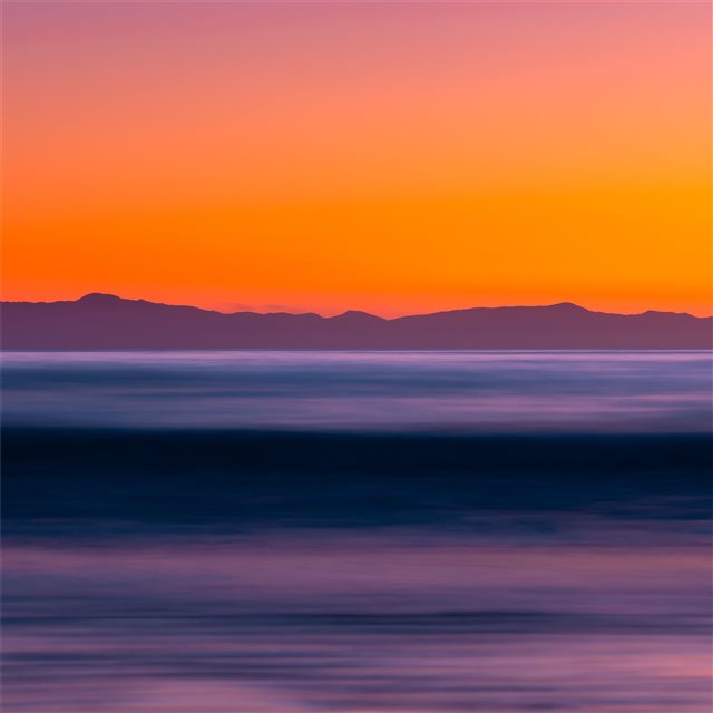 sea long exposure sunset 5k iPad wallpaper 
