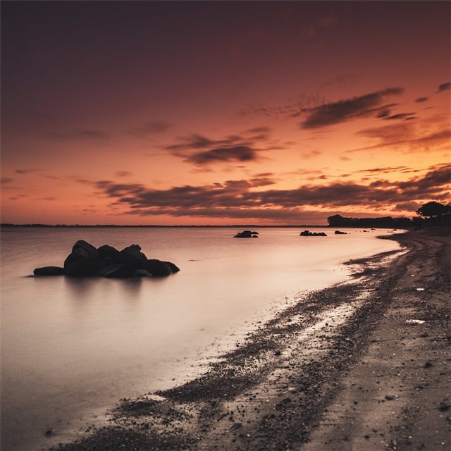 sea shore during golden hour 5k iPad Pro wallpaper 