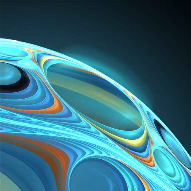 sphere apophysis 3d fractal 4k iPad Air wallpaper 