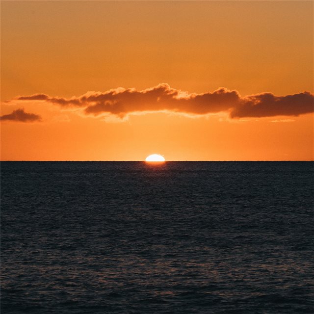 sunset ocean 5k iPad wallpaper 