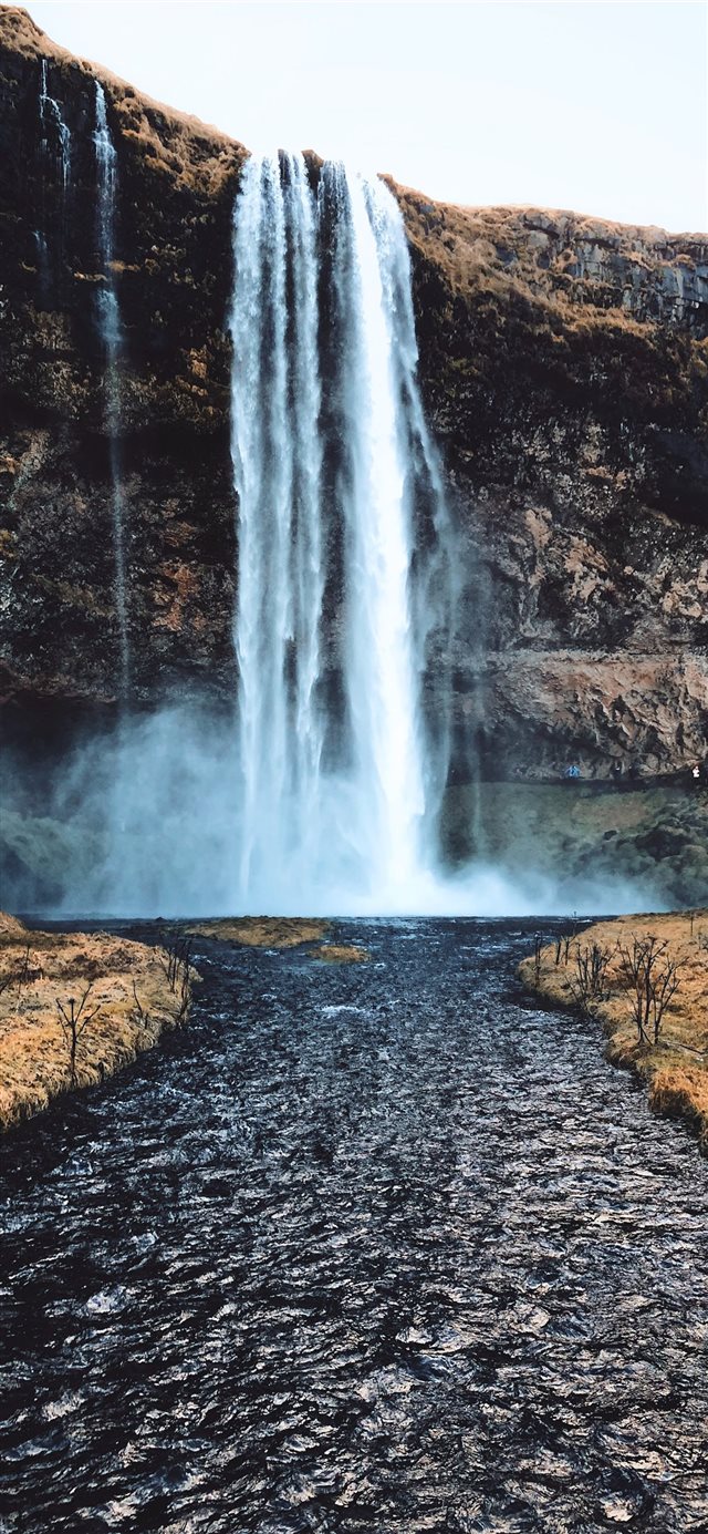 waterfalls at daytime iPhone X wallpaper 