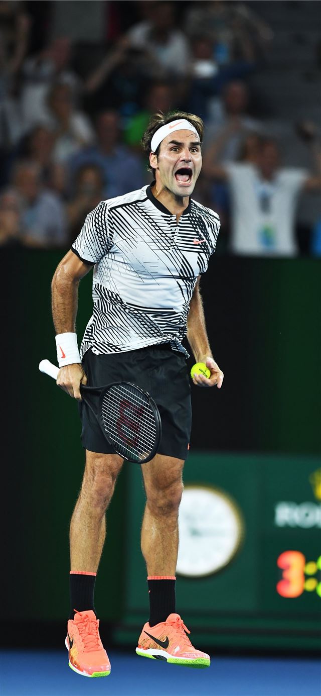 Australian Open 2017 men's final Roger Federer v R... iPhone X wallpaper 