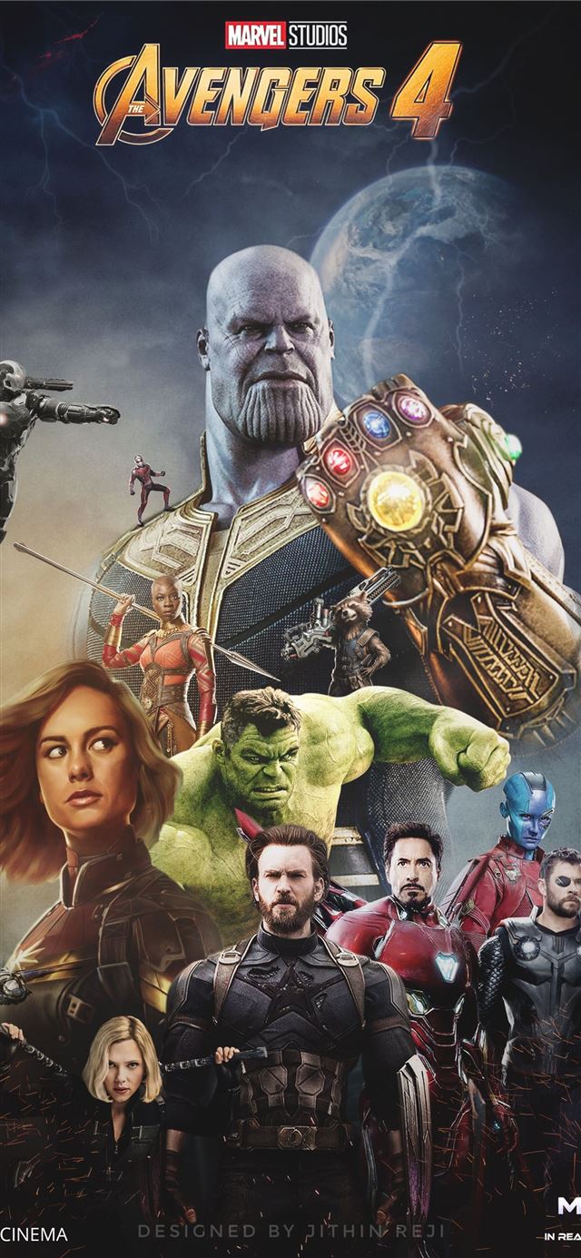Avengers 4 poster iPhone X wallpaper 