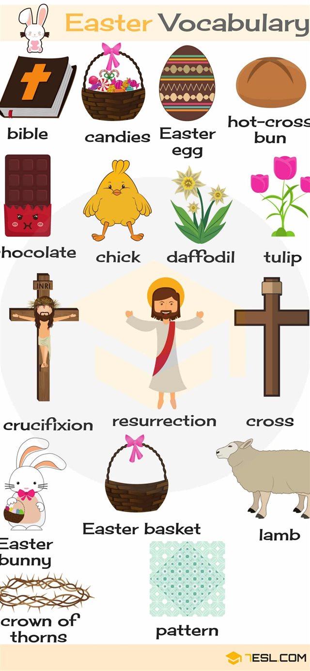 Easter Words Useful Easter Vocabulary Words In Eng... iPhone 11 wallpaper 