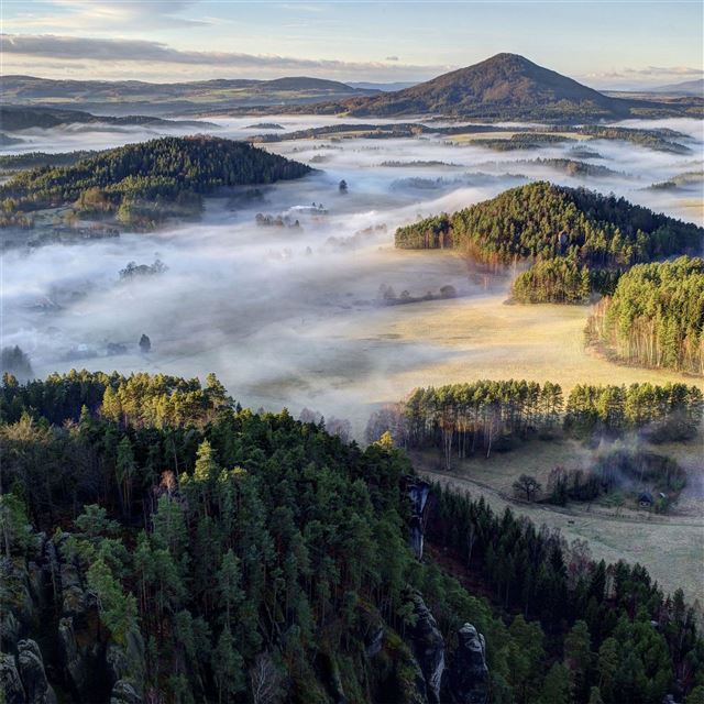 forests czech republic parks bohemian switzerland iPad Air wallpaper 