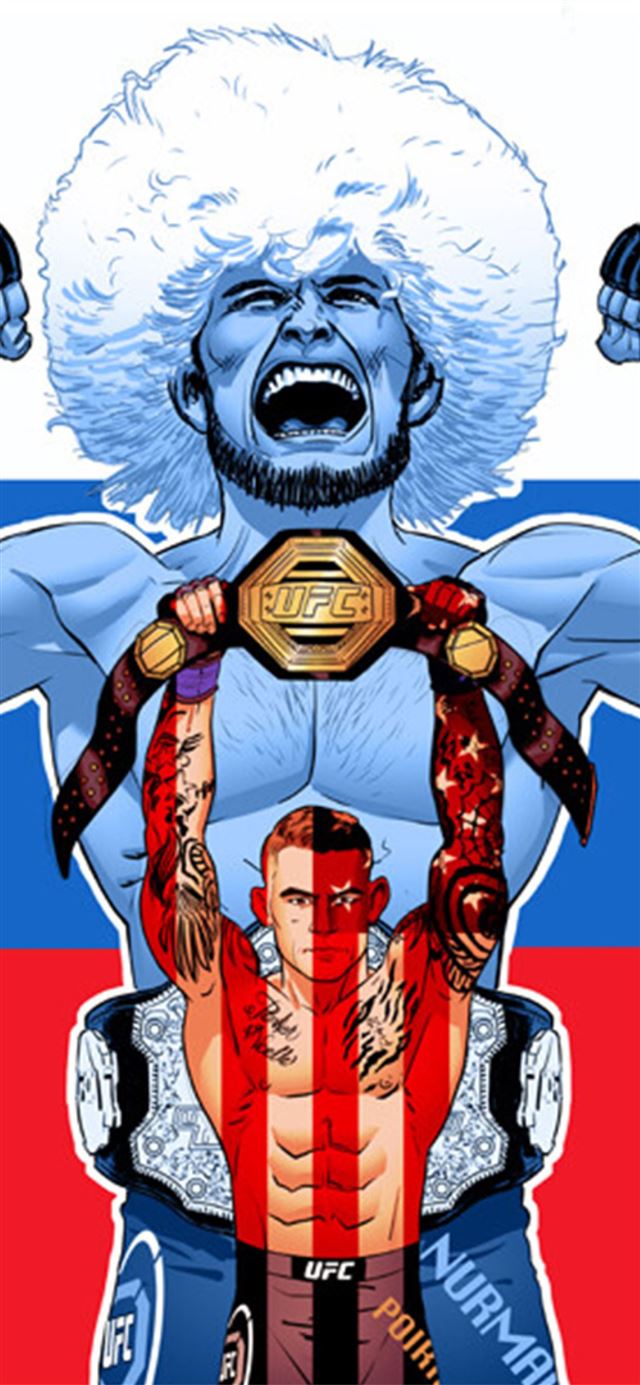 Khabib Nurmagomedov vs Dustin Poirier Samsung Gala... iPhone X wallpaper 