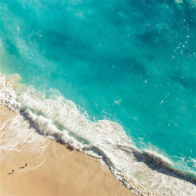 ocean view from top iPad Pro wallpaper 