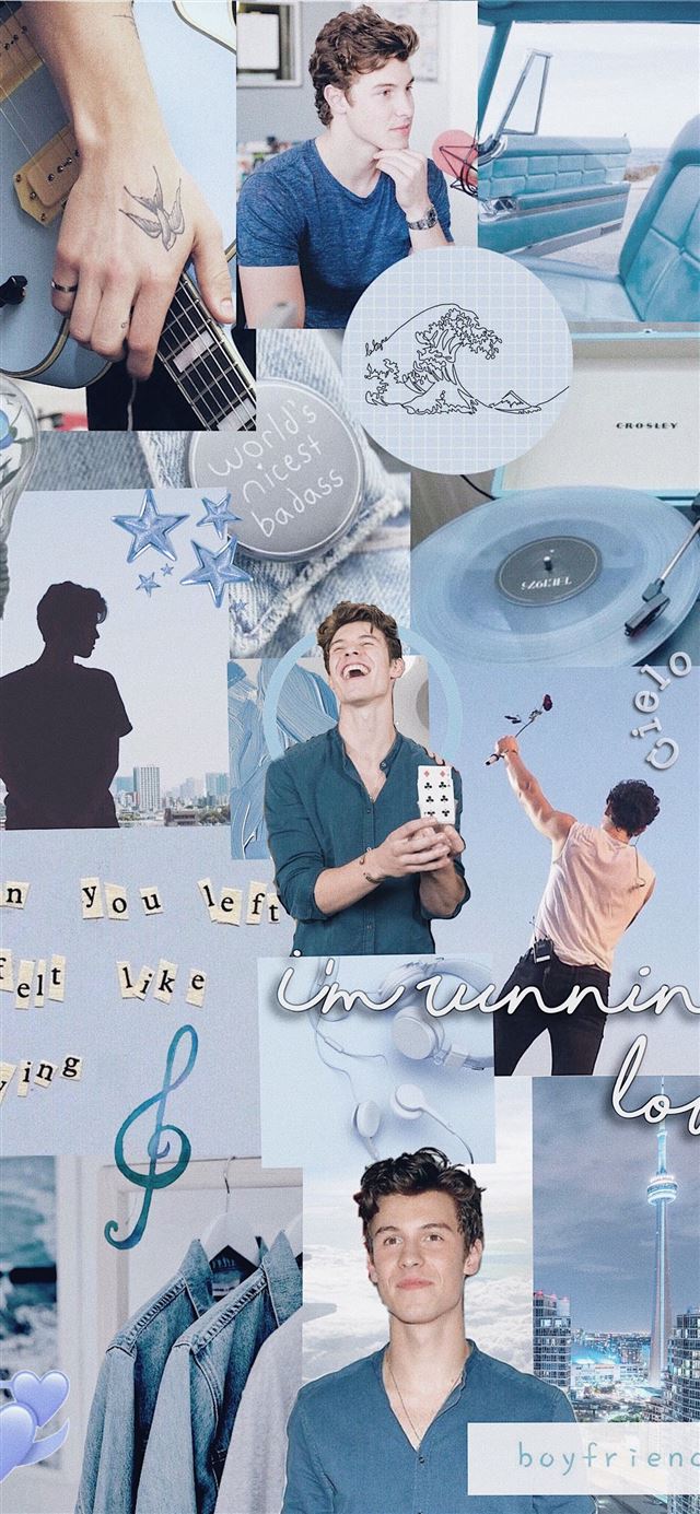 Shawn Mendes aesthetic blue iPhone 11 wallpaper 