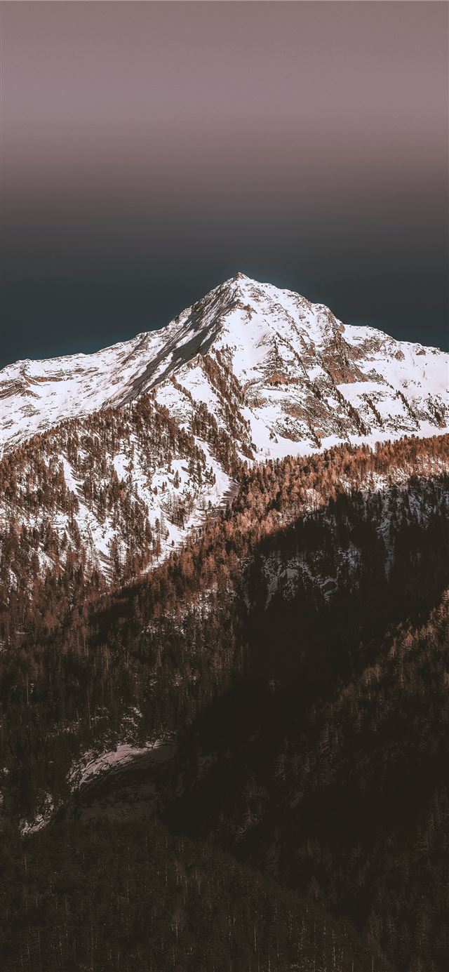 snow covered mountain during daytime iPhone X wallpaper 