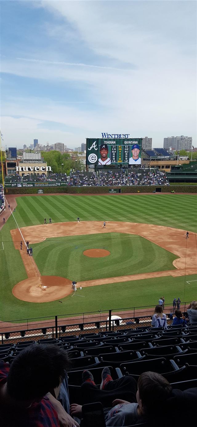 Wrigley Field section 321R row 10 seat 5 Chicago C... iPhone X wallpaper 