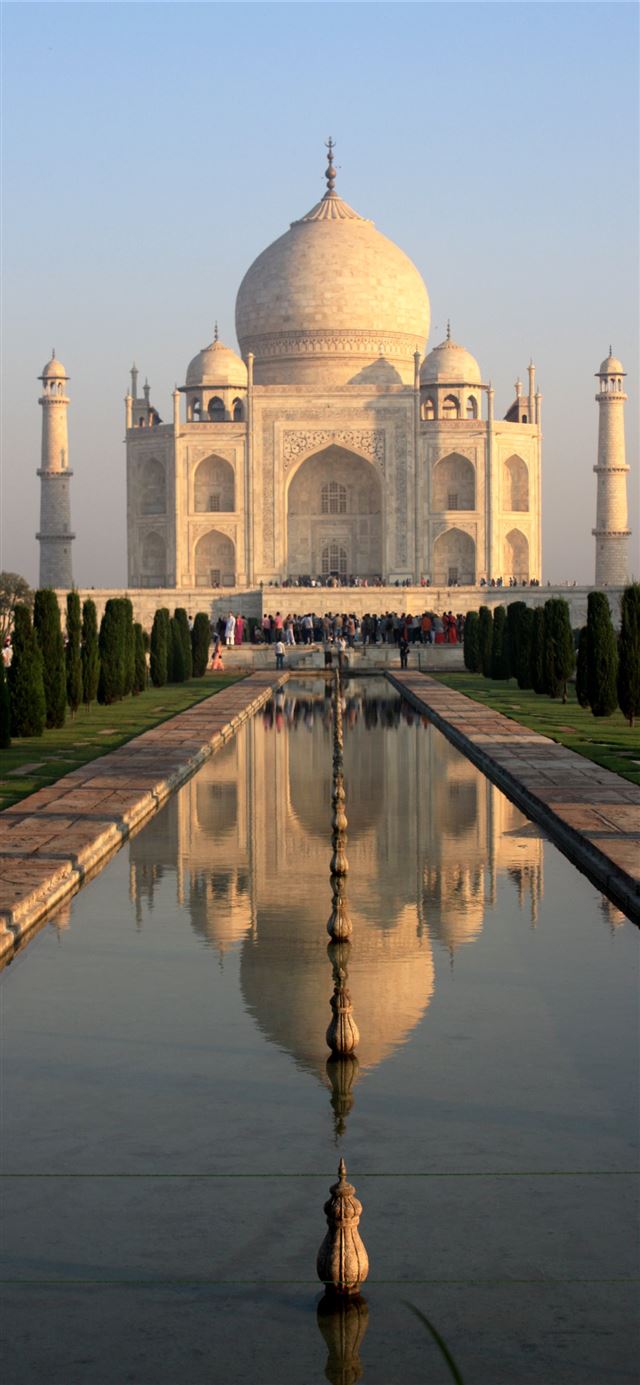 Agra Taj Mahal Red Fort iPhone X wallpaper 