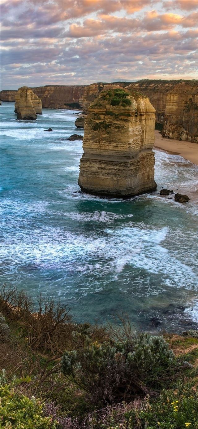 Australia Twelve Apostles Ocean Cliff Beach iPhone X wallpaper 