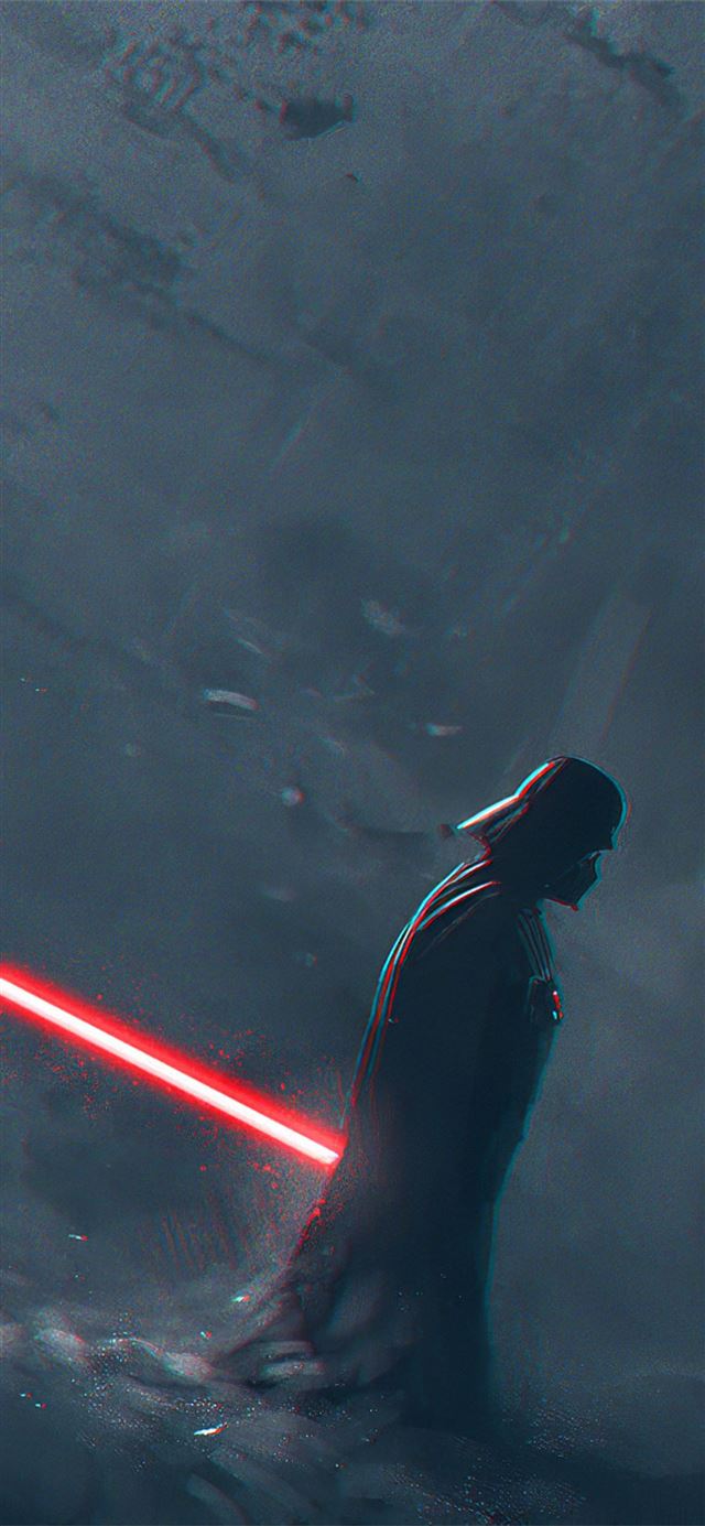 darth vader in dark light iPhone 11 wallpaper 