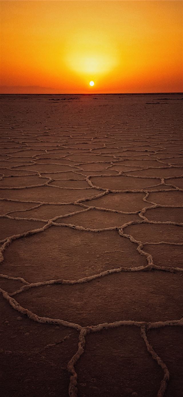 dried land at golden hour iPhone X wallpaper 