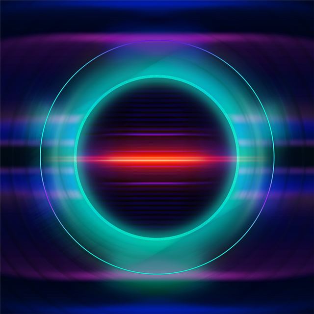 glowing circle abstract 5k iPad Pro wallpaper 