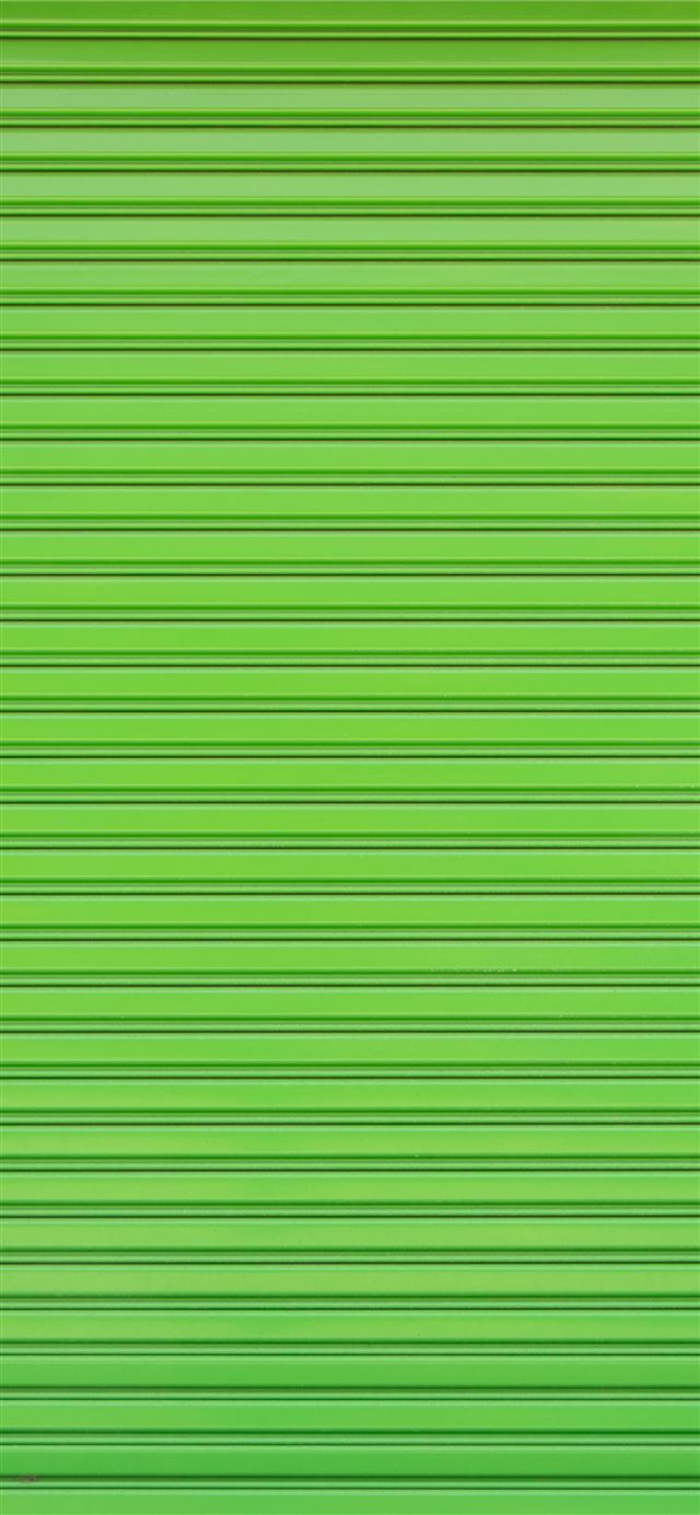 Green roller shutter of a warehouse iPhone X wallpaper 