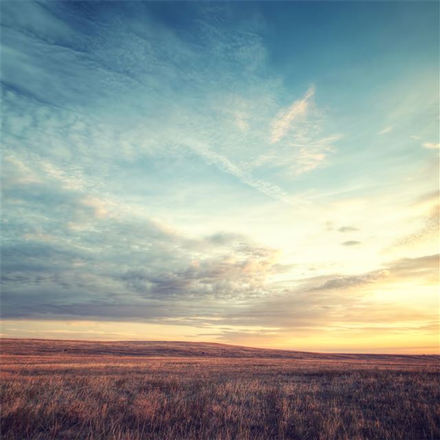 landscape nature fields sky 4k iPad wallpaper 