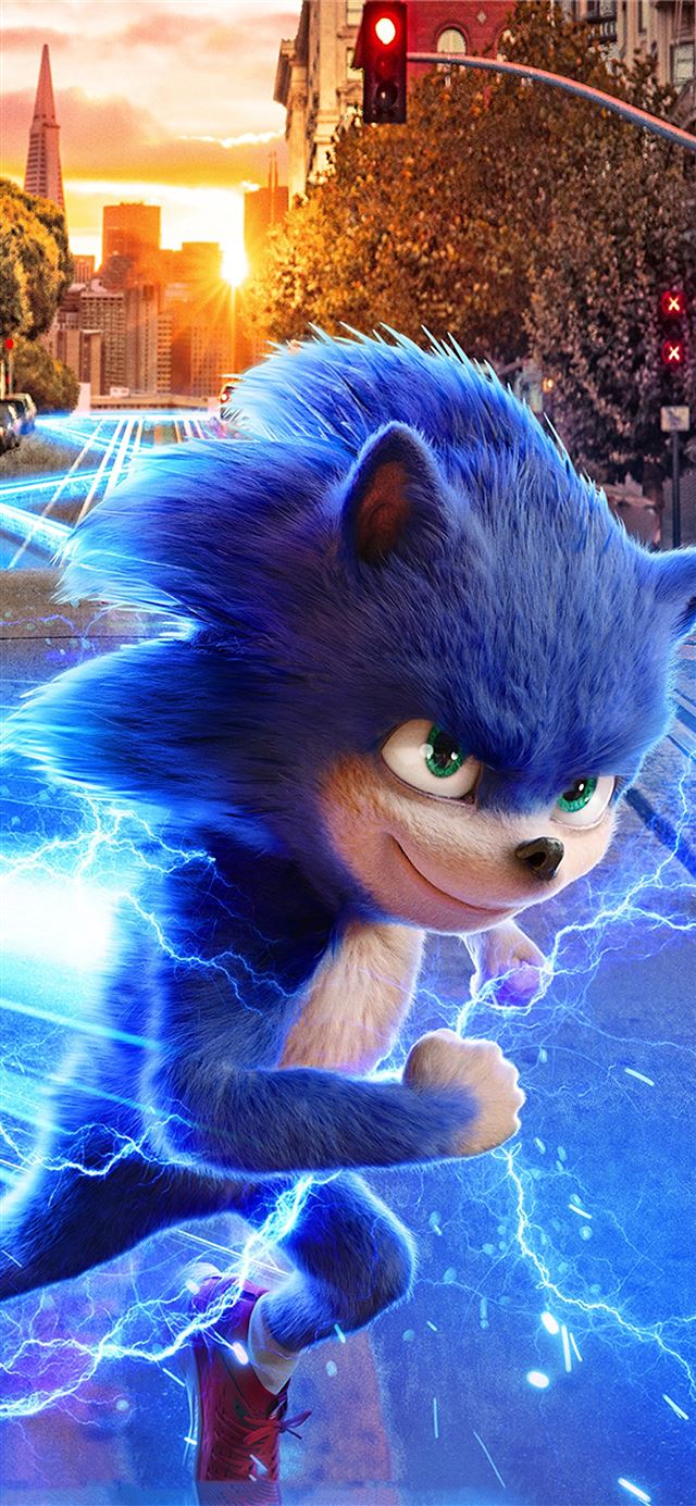 movie sonic the hedgehog 2020 iPhone X wallpaper 