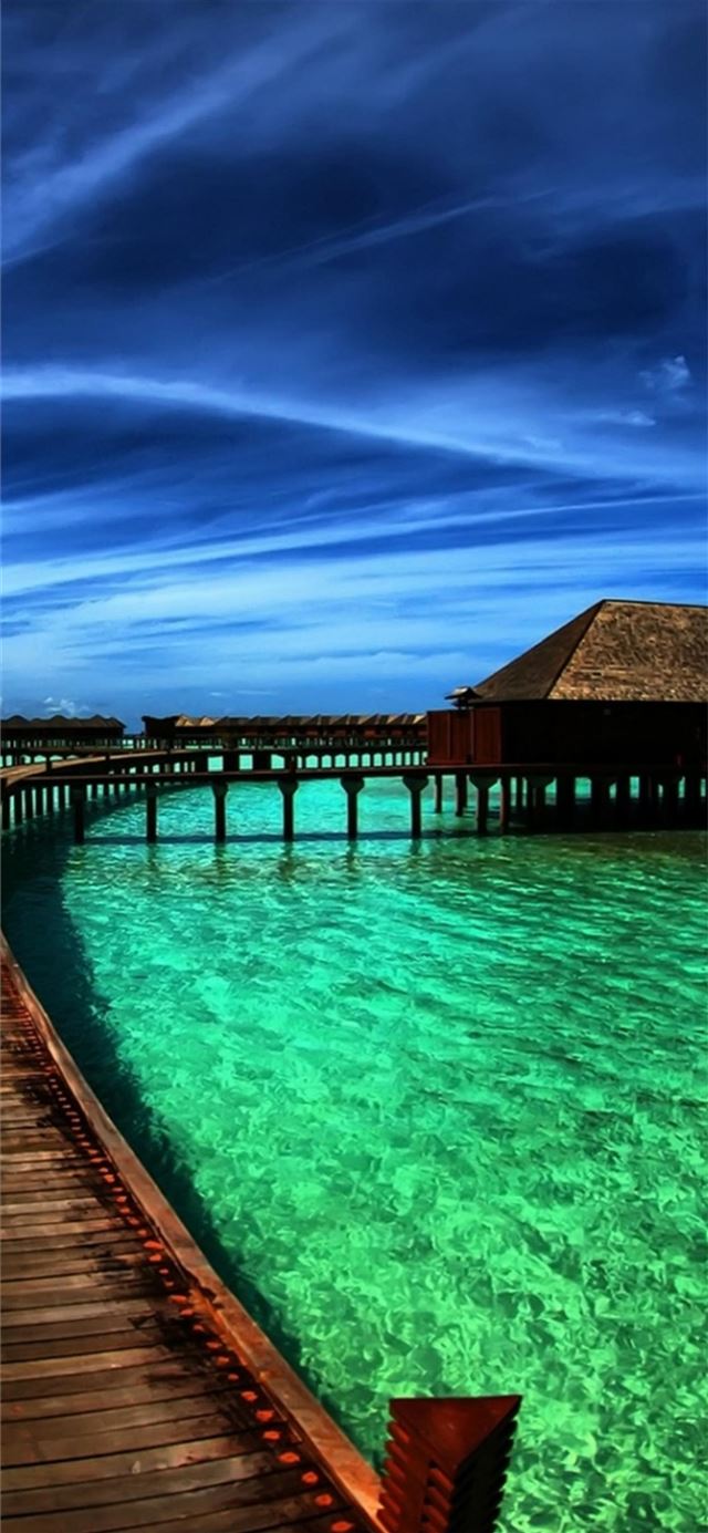 Nature Heaven Maldives Crystal Clear Sea Skyscape ... iPhone 11 wallpaper 