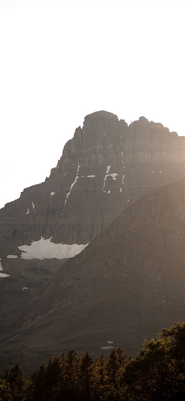 photography of mountain range during daytime iPhone 11 wallpaper 