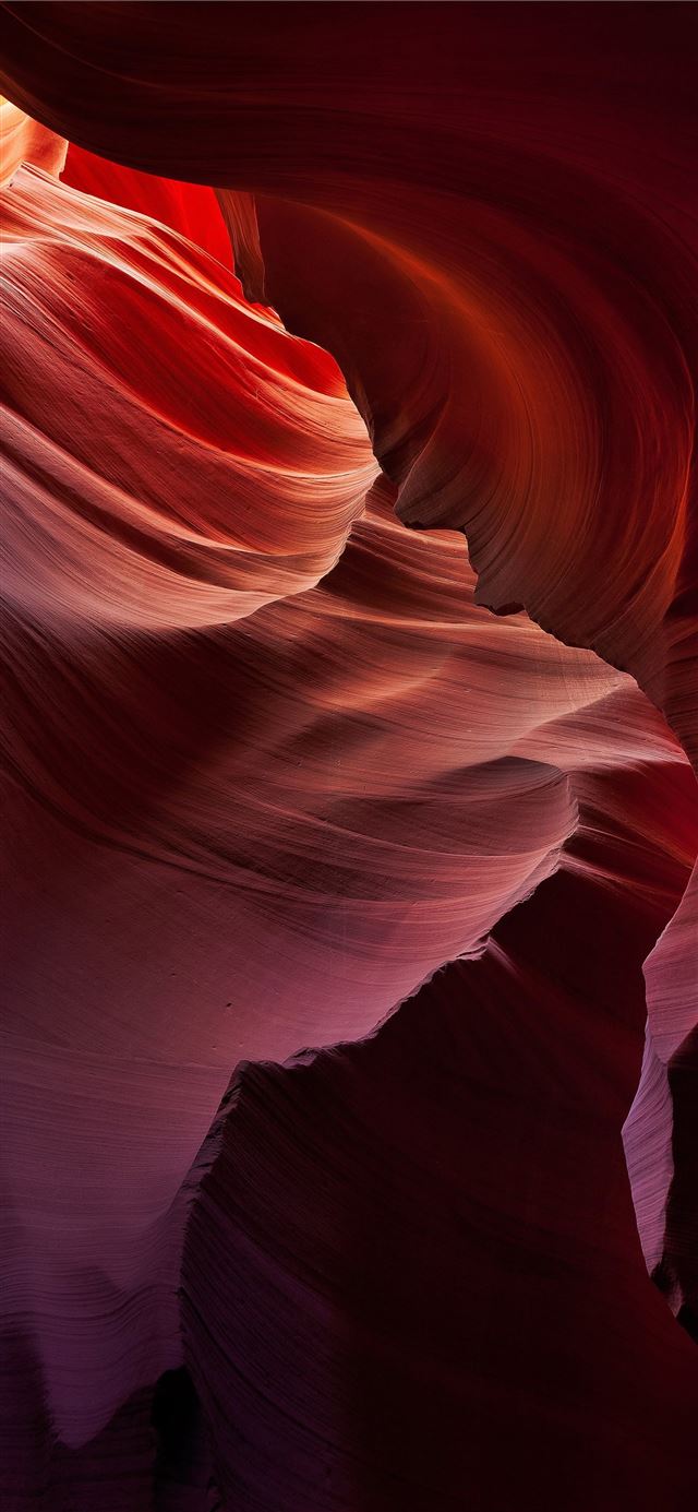 Pink cave landscape Antelope Canyon HD iPhone 11 wallpaper 