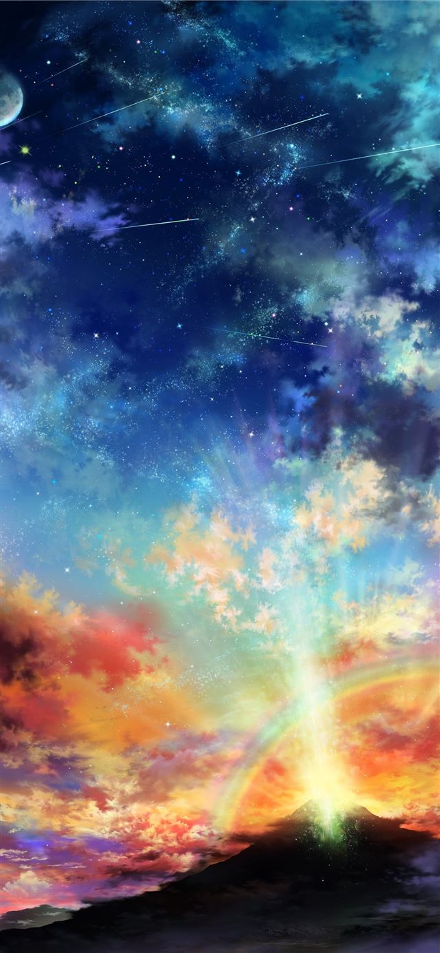 Rainbow Mountains iPhone X wallpaper 