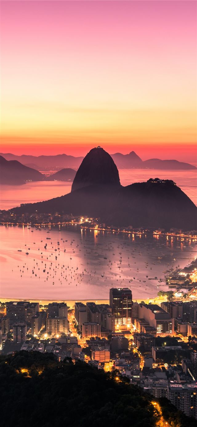 Rio de Janeiro sunrise sky 5k Travel iPhone 11 wallpaper 