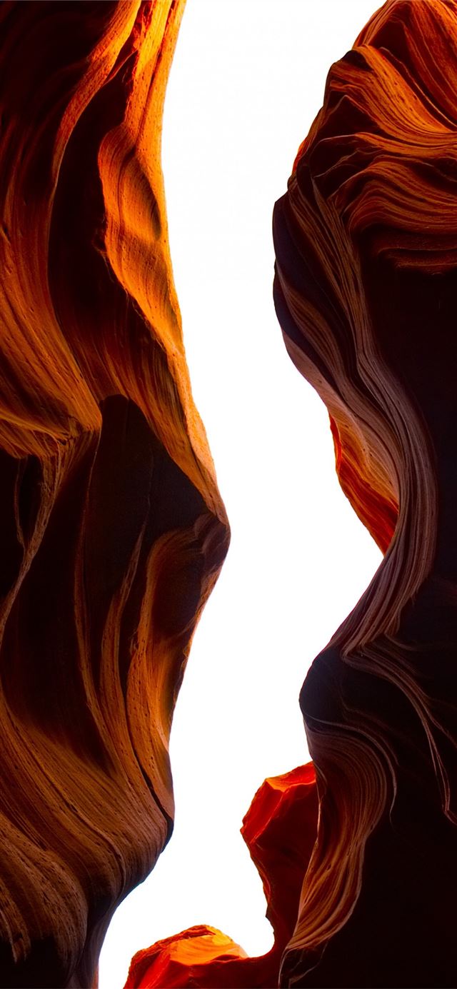 Rock slots Antelope Canyon nature  iPhone X wallpaper 