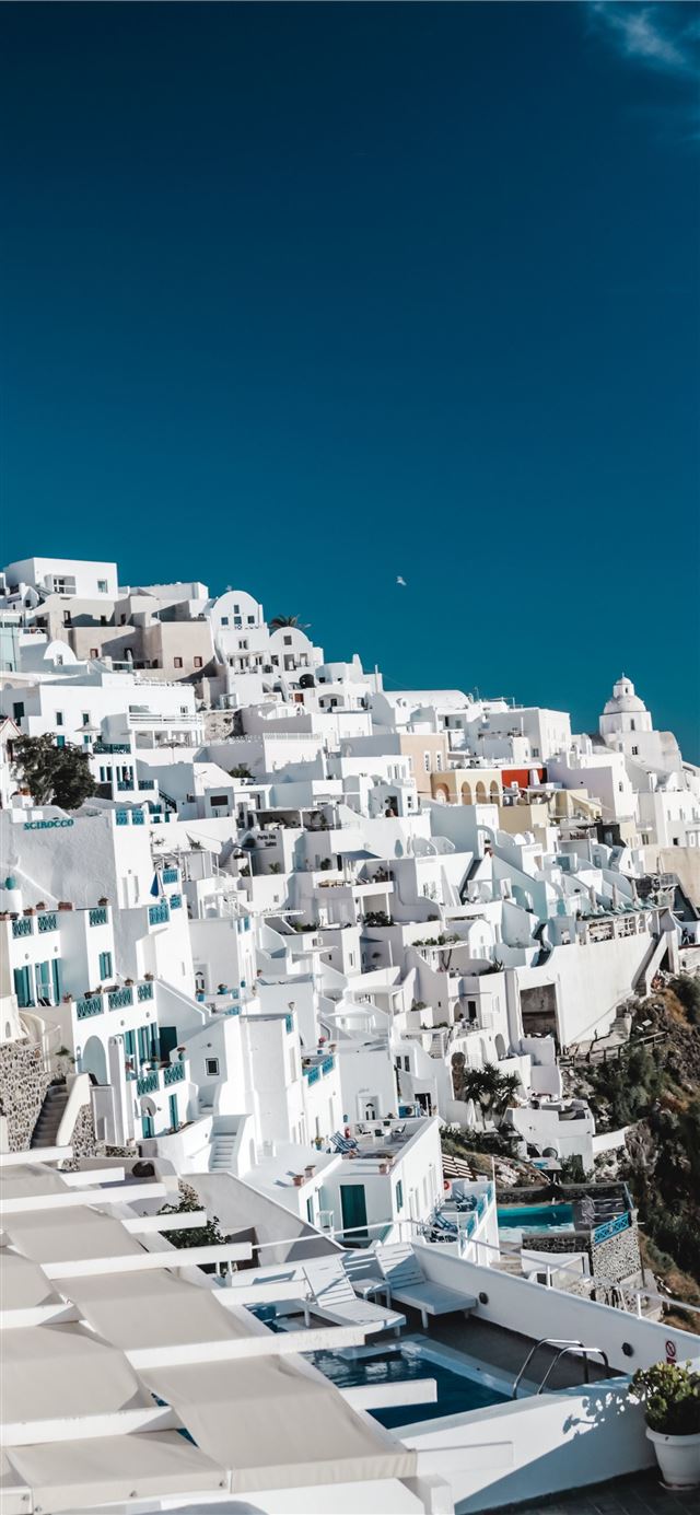 Santorini Greece View Travel Blog iPhone X wallpaper 